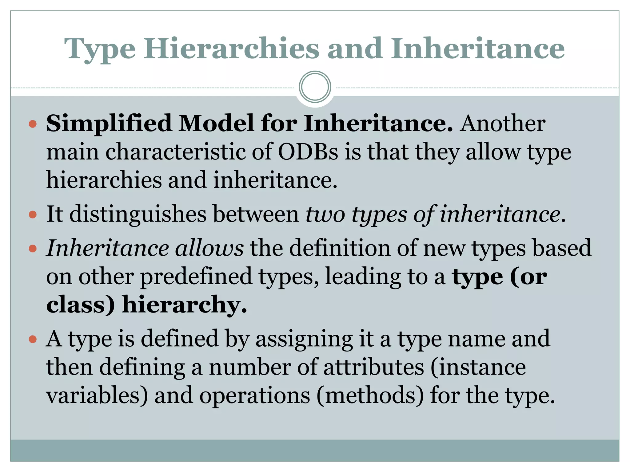 Object oriented database concepts | PPT