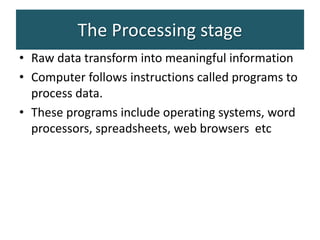 Data processing cycle , stages of data processing cycle. | PPTX