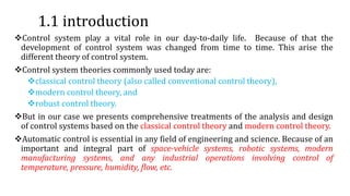 Chapter 1 introduction to control system | PPT