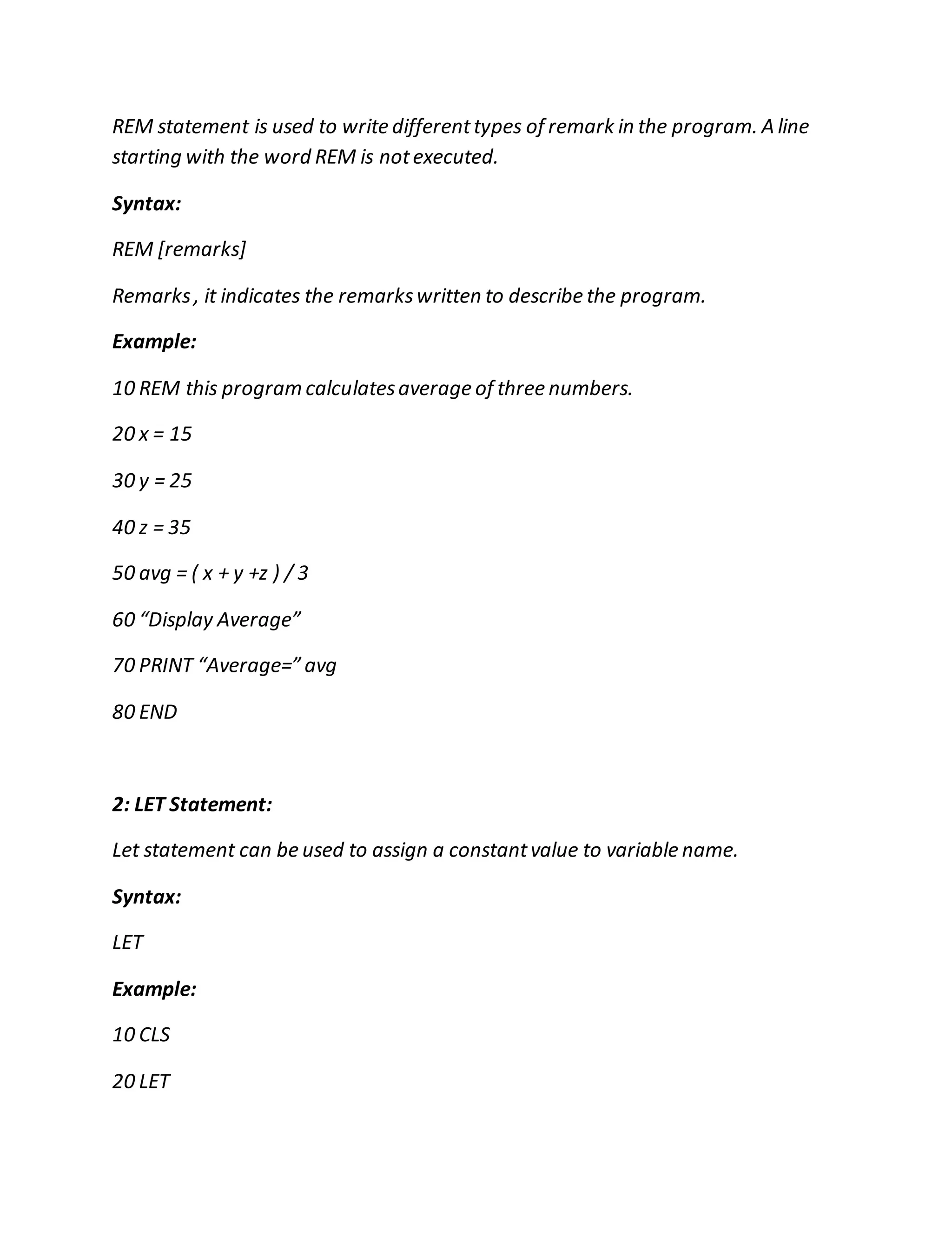 Computer Organization and BASIC Programming | PDF