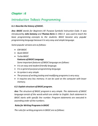 Computer Organization and BASIC Programming | DOCX