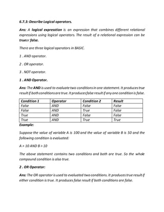 Computer Organization and BASIC Programming | DOCX