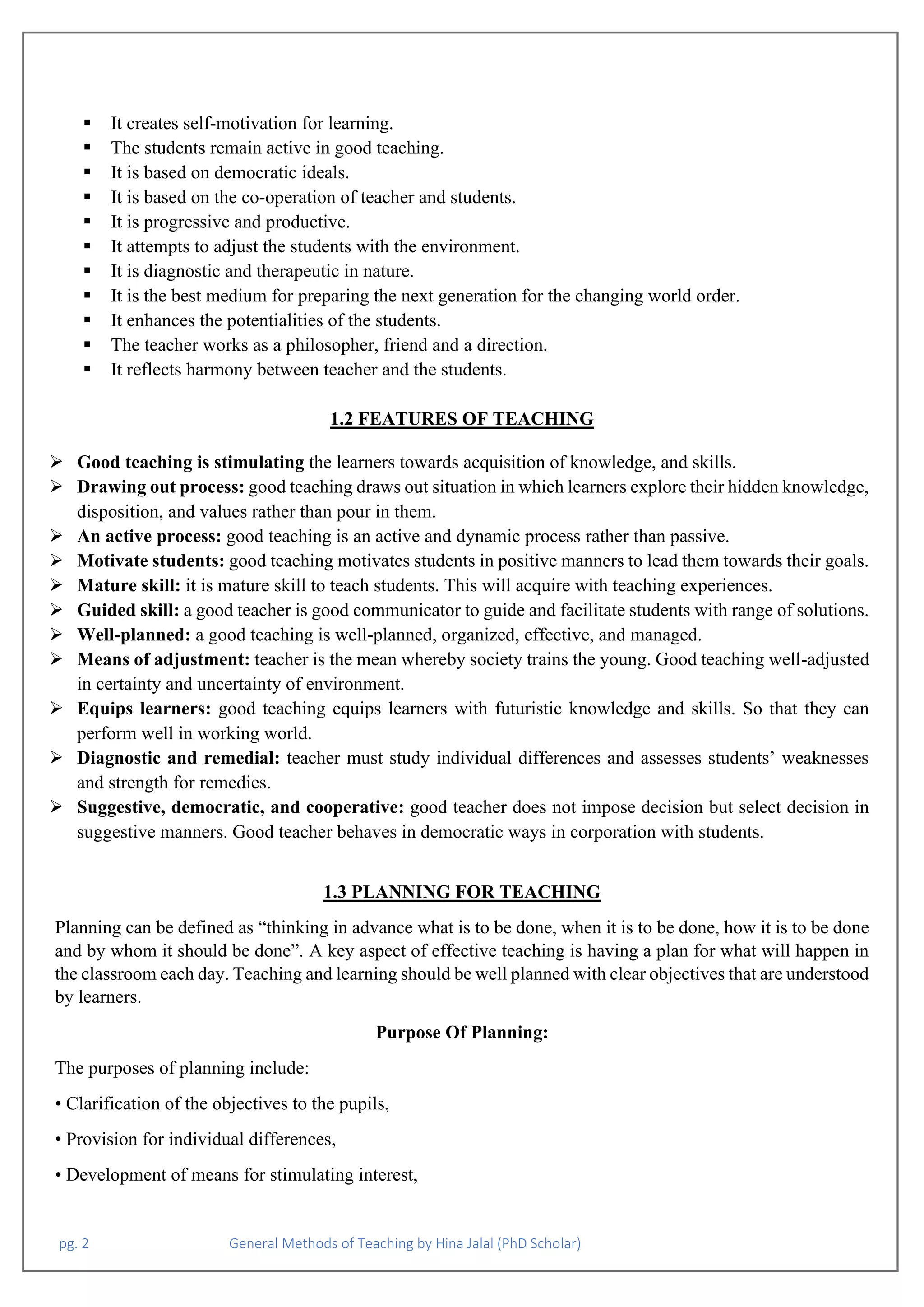 Chapter 1 general methods of teaching pdf