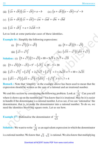 number system class 9 | PDF
