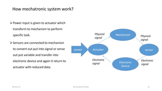 Lecture 1 Introduction to mechatronics | PDF