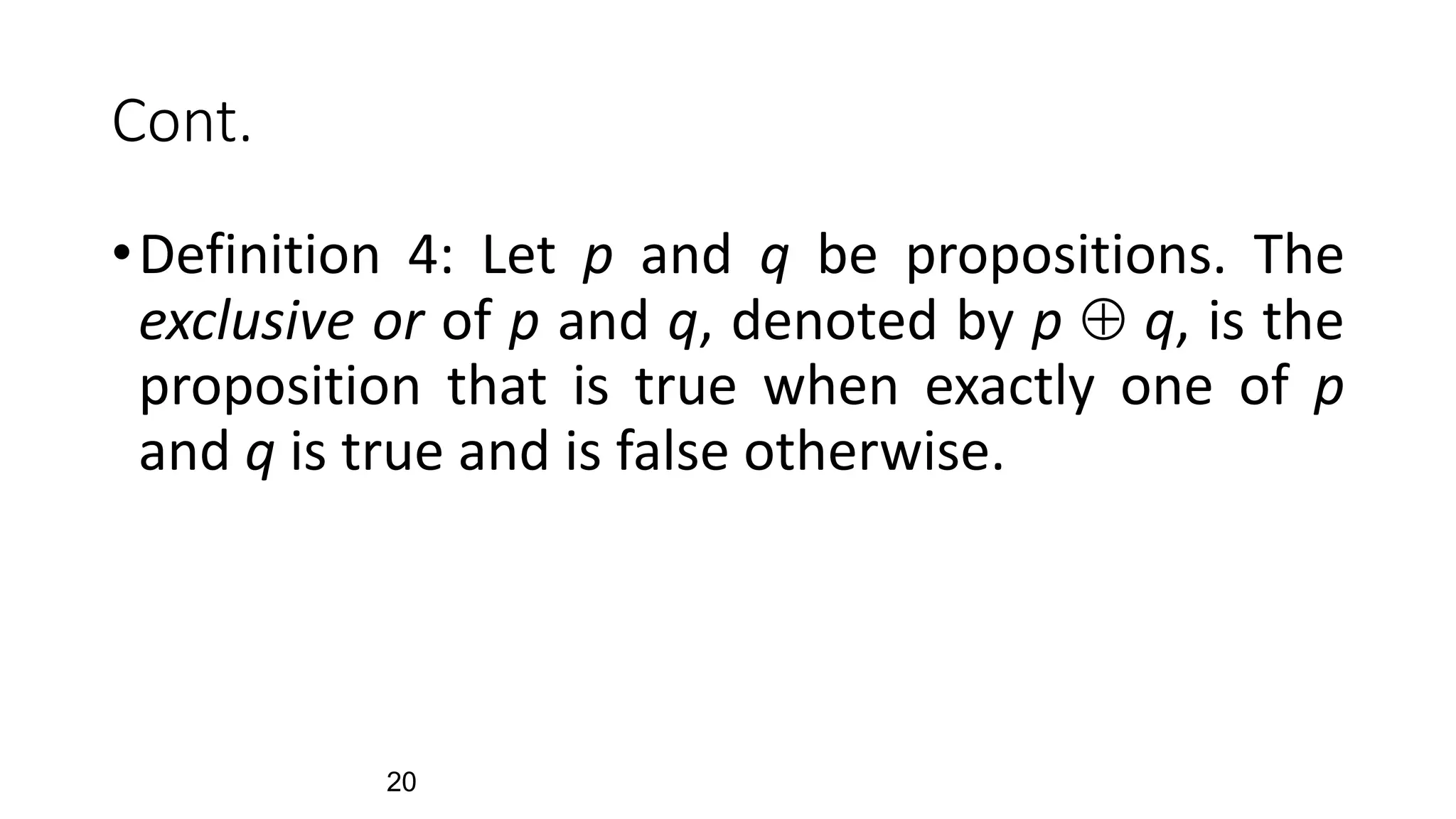 Discrete Math Chapter 1 :The Foundations: Logic and Proofs | PPTX