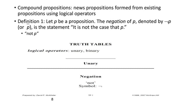 Discrete Math Chapter 1 :The Foundations: Logic and Proofs | PPTX