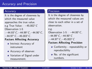 Electrical and Electronic Measurement | PPT