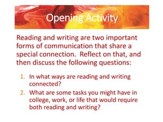 Chapter 1. The Reading Writing Connection.pptx