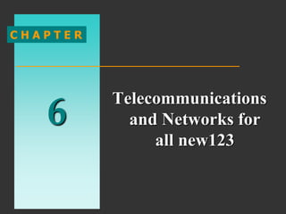 6
C H A P T E R
Telecommunications
and Networks for
all new123
 