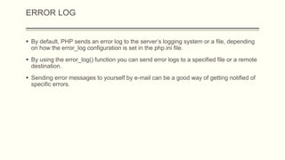Logging System Error Messages Chapter 1.Web Techniques_Notes.pptx