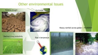 Other environmental Issues
Heavy rainfall across globe----FLOODS!!
 