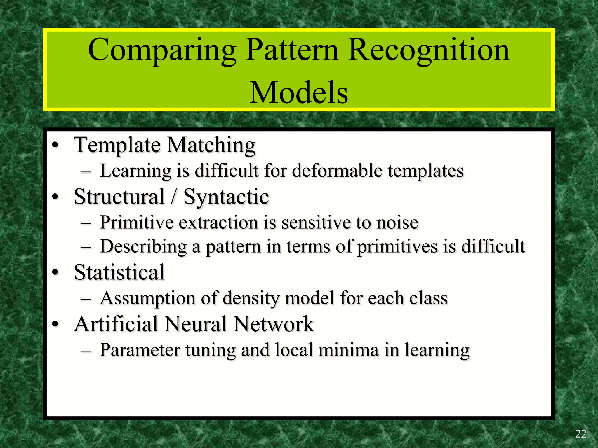introduction to pattern recognition | PPT