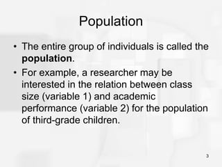 variance sample and population as introduction to statistics | PPT