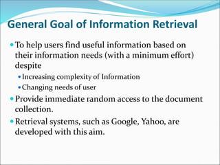 Chapter 1: Introduction to Information Storage and Retrieval | PDF