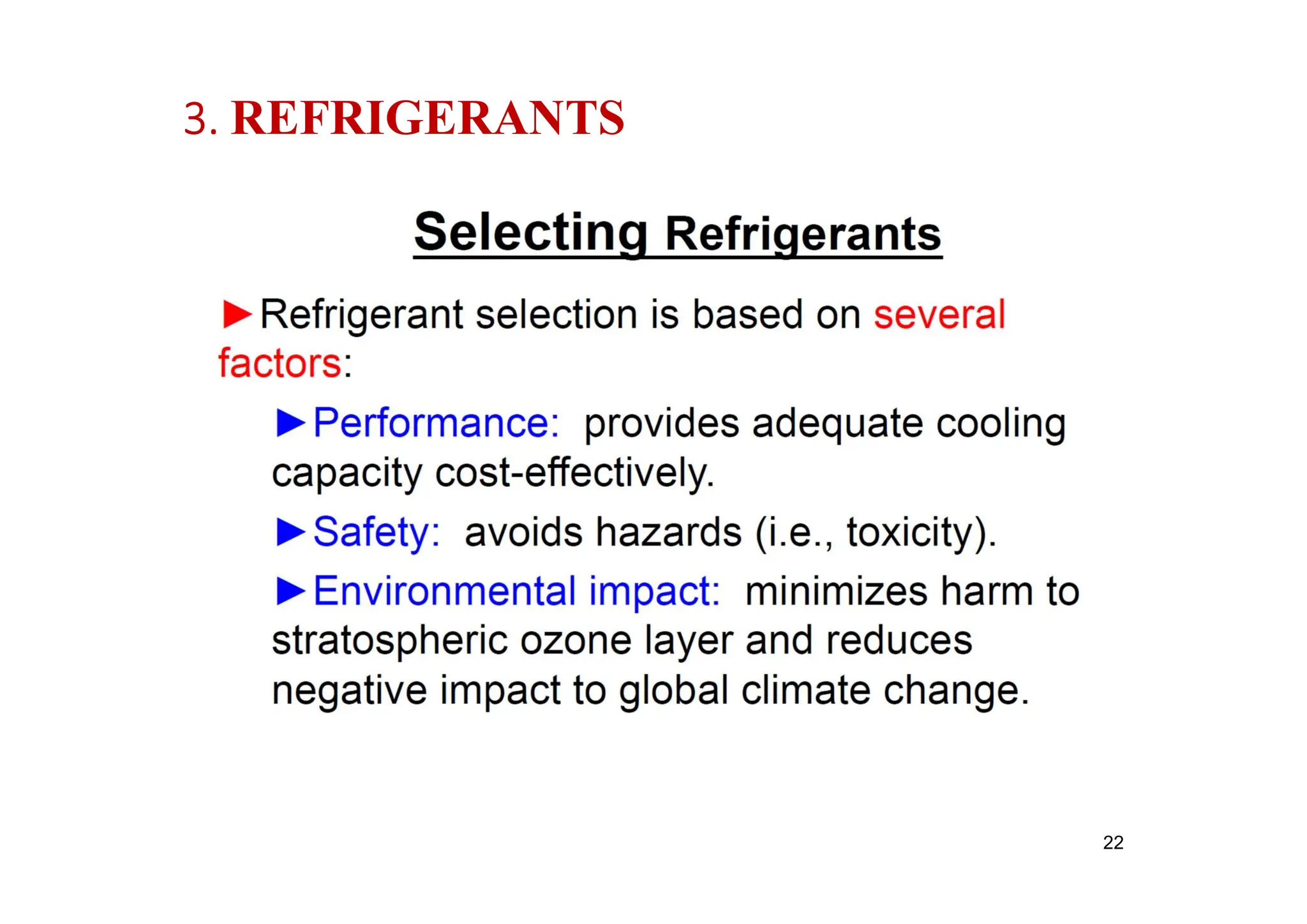 22
3. REFRIGERANTS
 