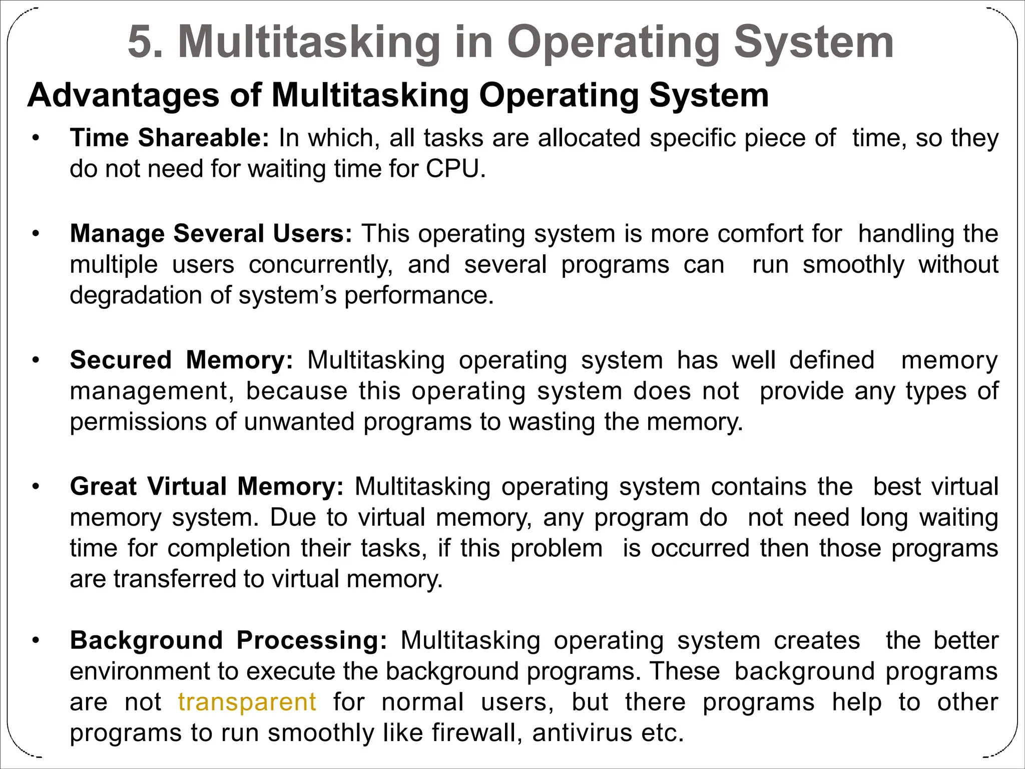 Overview Of Operating System and its Basics | PPT