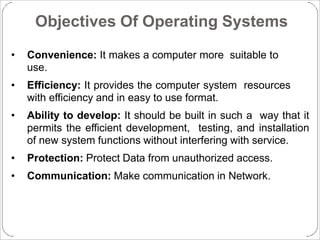 Overview Of Operating System and its Basics | PPTX
