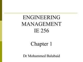 Engineering management and it's importance | PPT