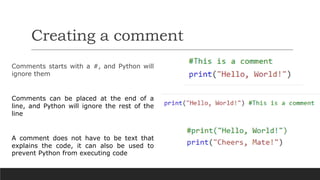 basic python part 1_powerpoint slideshare | PPTX