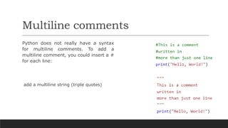 basic python part 1_powerpoint slideshare | PPT