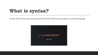basic python part 1_powerpoint slideshare | PPTX