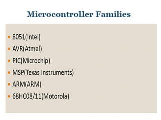 CHAPTER1.pptx ON 8051 MICROCONTROLLER INTRODUCTION CHAPTER | PPTX