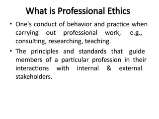 Professional Principles Chapter_1. Professional practices include profession and its ...
