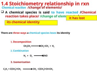 Decomp Rxn chapter 1.pptx at Wolkite University of Chemical Engineering | PPTX