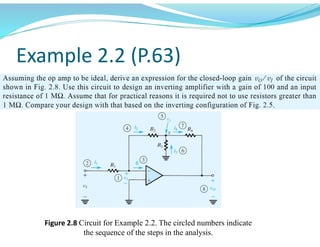 Example 2.2 (P.63)
Figure 2.8 Circuit for Example 2.2. The circled numbers indicate
the sequence of the steps in the analysis.
 