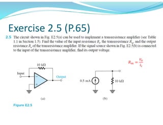 Exercise 2.5 (P.65)
𝑅 =
𝑣
𝑖
 