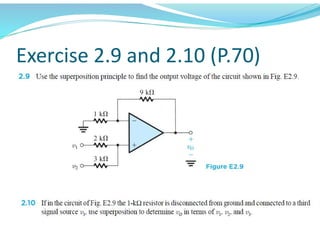Exercise 2.9 and 2.10 (P.70)
 
