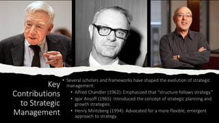 Key
Contributions
to Strategic
Management
 