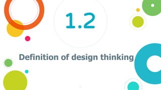 Definition of design thinking
1.2
12
 