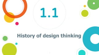 History of design thinking
1.1
3
 