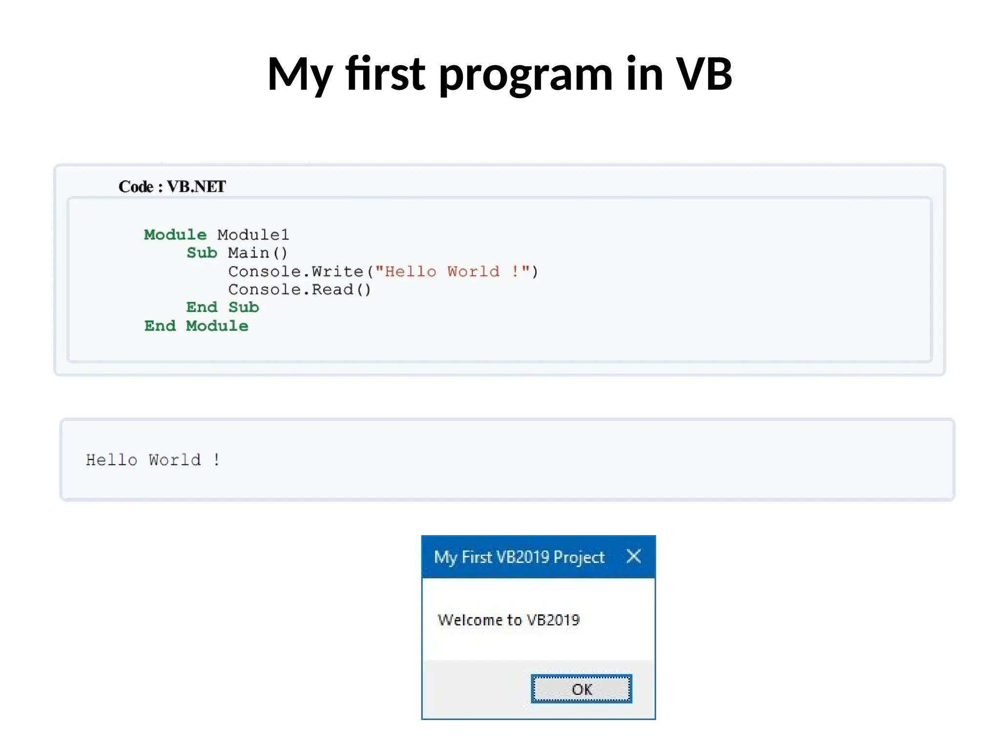 My first program in VB
 