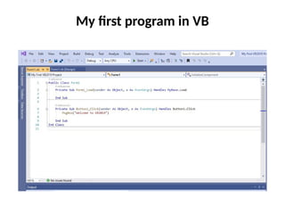 My first program in VB
 