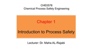 Chemical Process Safety Engineering Chapter 1 | PDF