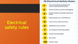 Electrical
safety rules
 