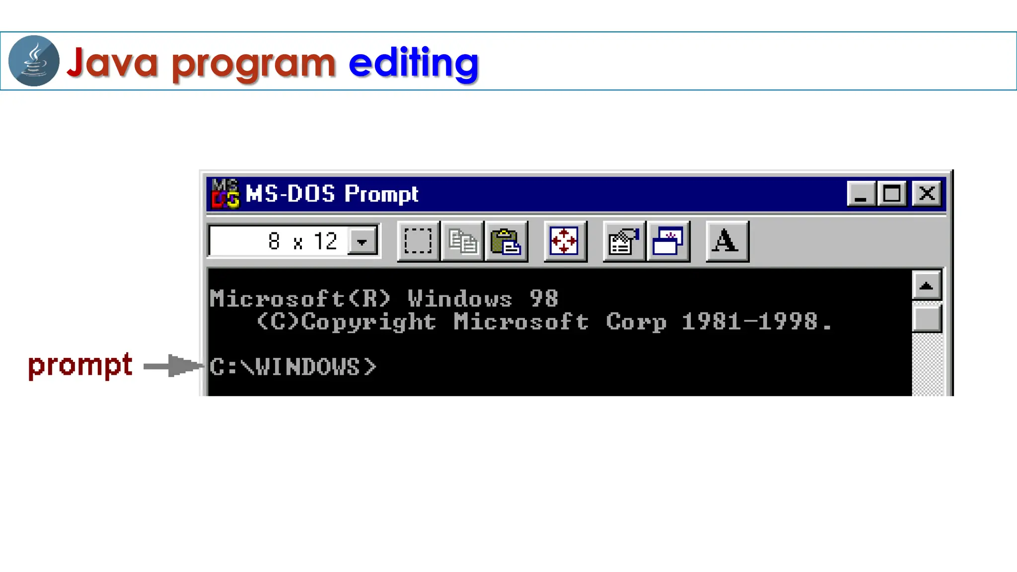 Java program editing
 