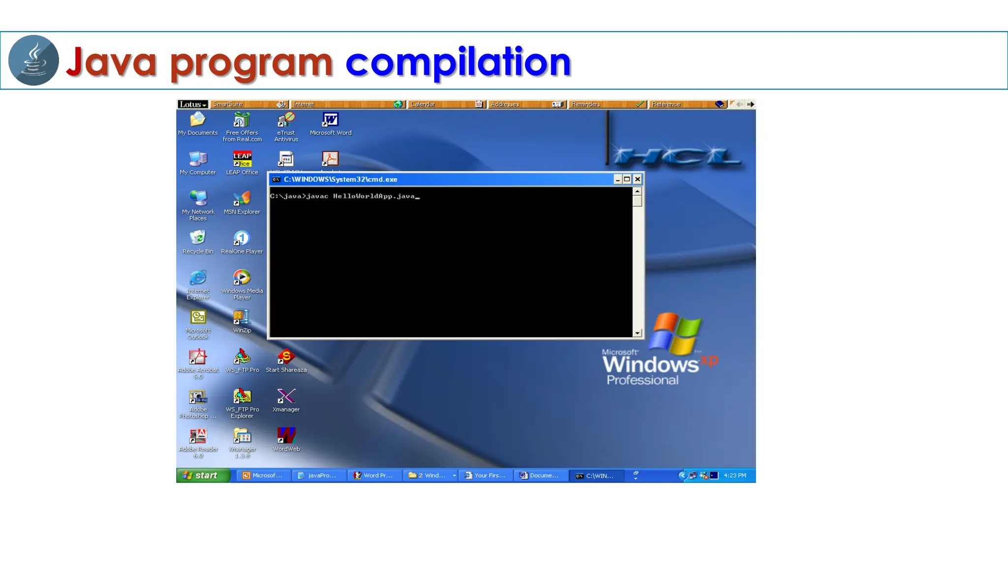 Java program compilation
 