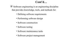 chapter 1.pptx Software engineering for studehy | PPTX