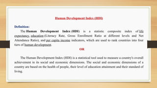 Hdi Def Measurement of Economic Development-Basic Concepts | PPTX