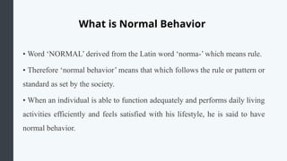 Normal Human Behaviour Chapter#1. Introduction to Human Psychology & Behavior | PPTX