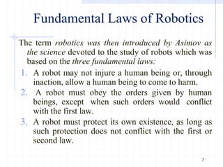 Chapter 1. Fundamentals of Robotics Introduction of Robotics | PDF