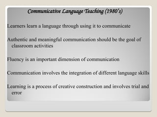 Comprehensive Overview of Language Teaching Methods from 1850s to 2000s ...