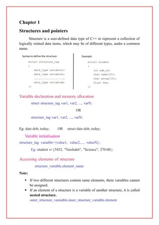 Chapter 1: Structure and Pointers | DOCX