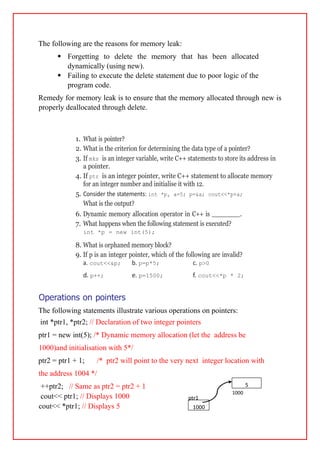 Pointer Memory Remove Code Chapter 1: Structure and Pointers | DOCX
