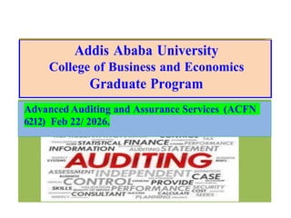 Comprehensive Overview of Advanced Auditing and Assurance Services | PDF