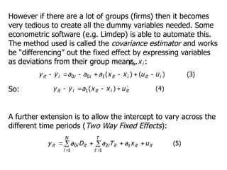 Comprehensive Guide to Panel Data Analysis: Fixed vs Random Effects and ...